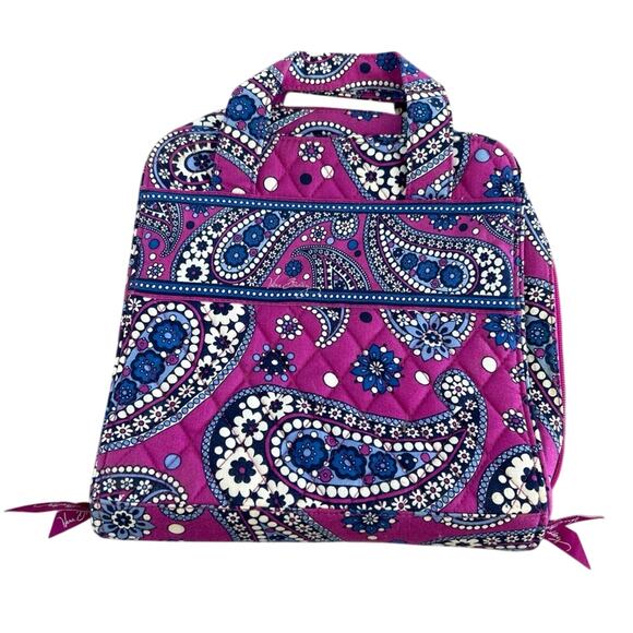 Vera Bradley Boysenberry Tech Organizer Cosmetic Case Vintage Retired - Picture 1 of 5